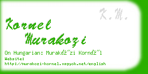 kornel murakozi business card